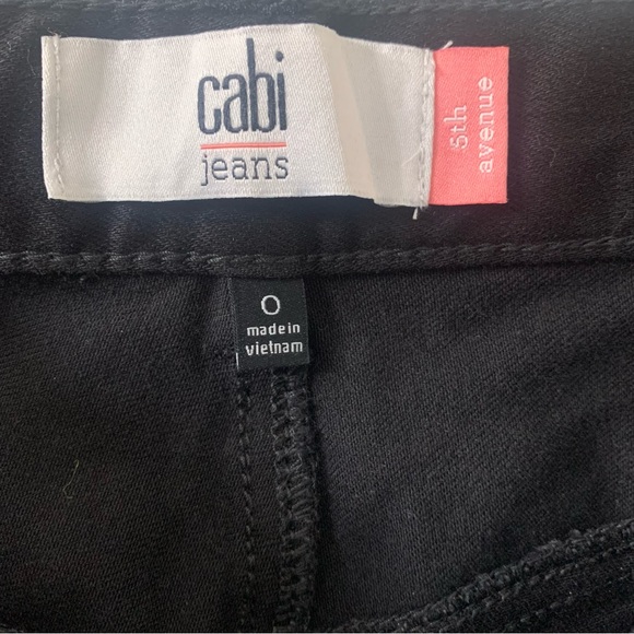Cabi High Rise Black Stretch Denim Jeans Straight Leg Women’s Size 0 - Picture 12 of 14